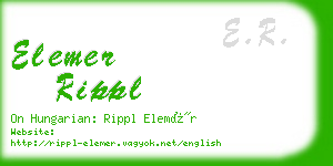 elemer rippl business card